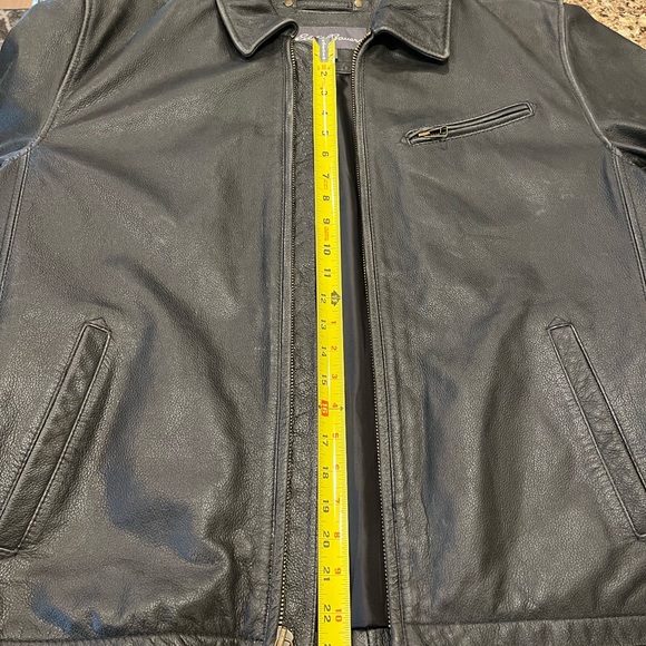 Eddie Bauer Mens Leather Jacket - Dark Brown Large - Picture 5 of 8